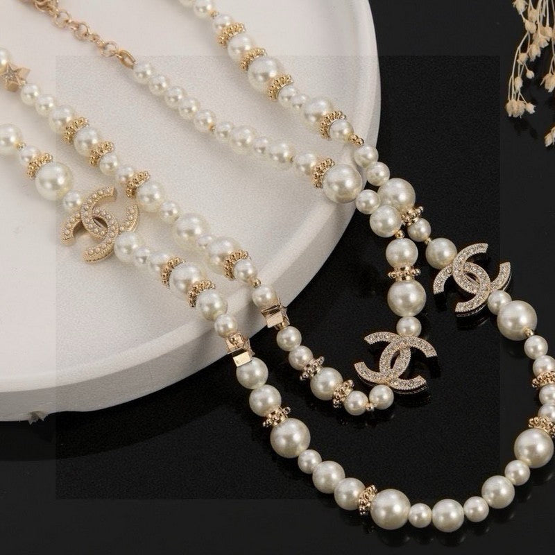 18K Chanel 26C Long Pearl Necklace
