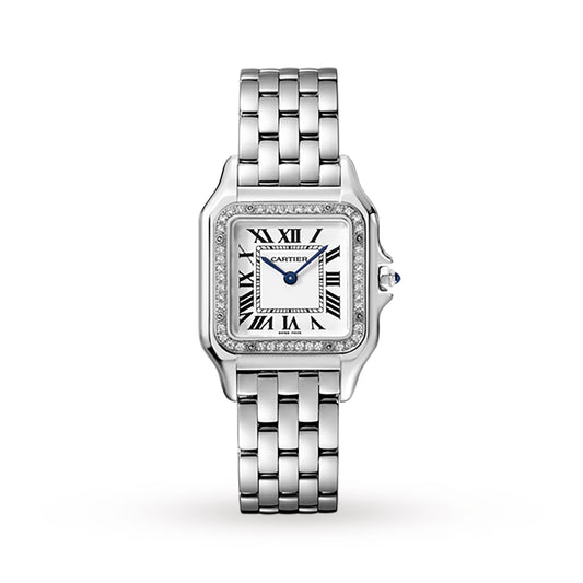 Panthère de Cartier Medium Model Watch - 27mm, Steel, Silver Dial, Ref. W4PN0018