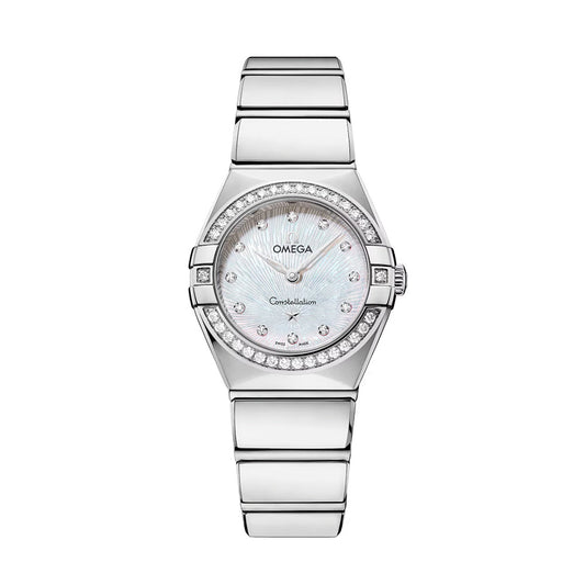 Omega Constellation Diamonds Quartz 25mm Watch - White, Mother - of - Pearl on Bracelet