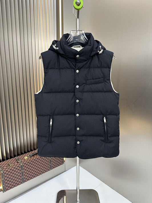 Prada Quilted Hooded Down Vest — hero