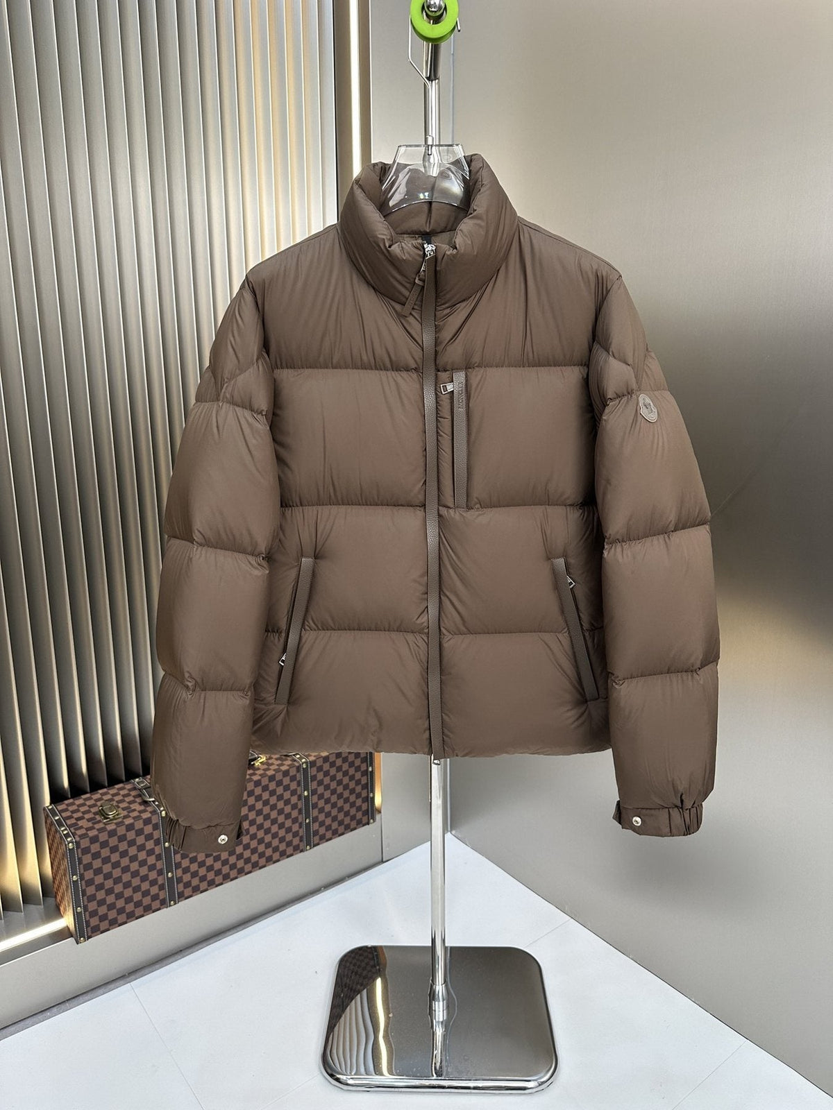 Moncler Quilted Stand-Collar Puffer Coat — front