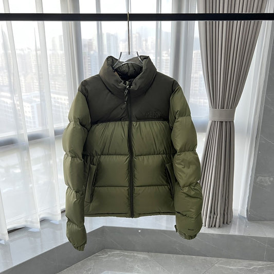 The North Face Color-Block Logo Puffer Jacket — hero