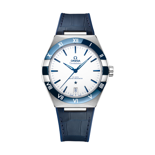 Omega Constellation 41mm Watch - White on Leather Strap