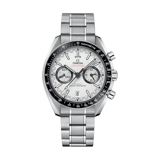 Omega Speedmaster Racing Chronograph 44.25mm Watch - White on Bracelet